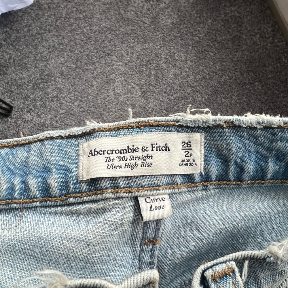 Abercrombie & fitch ultra high rise the 90’s straight jeans